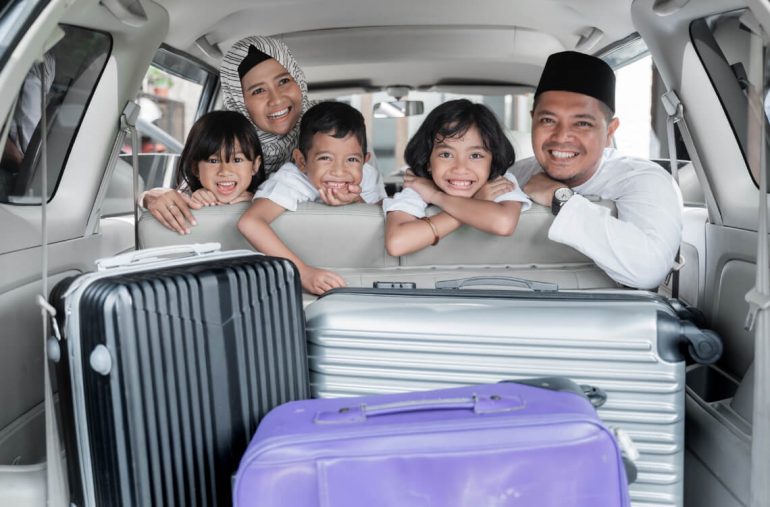 A family going on vacation