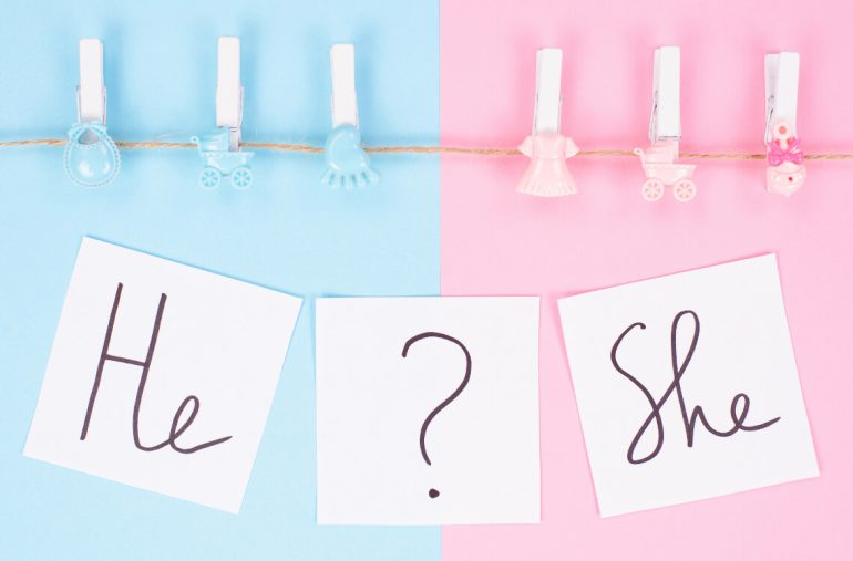 He or She sign for Gender Reveal