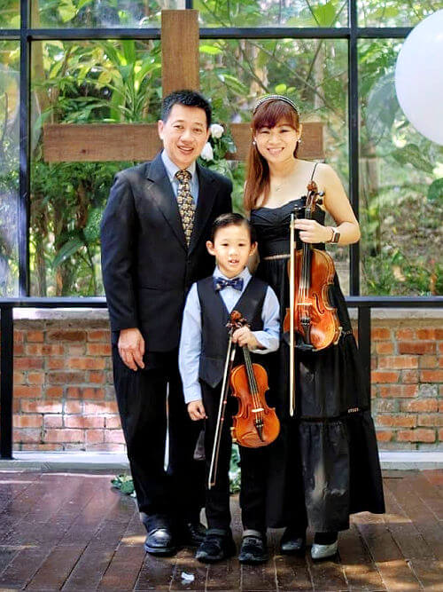 Music in the family ─ Jit San, Hui Huei and their prodigious son, Ethan Lim.