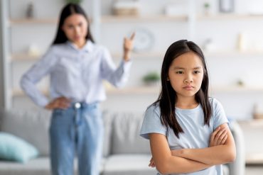 A kid backtalk to her mum