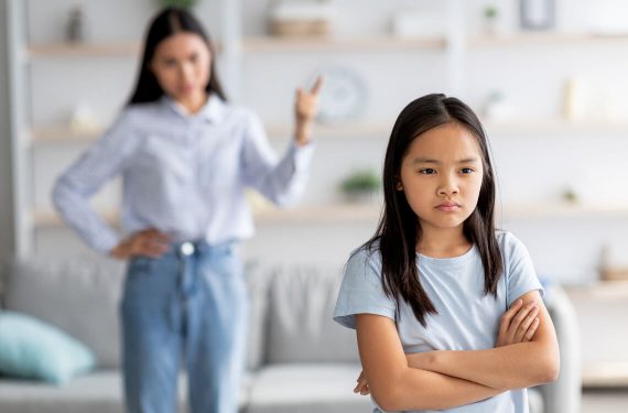 A kid backtalk to her mum