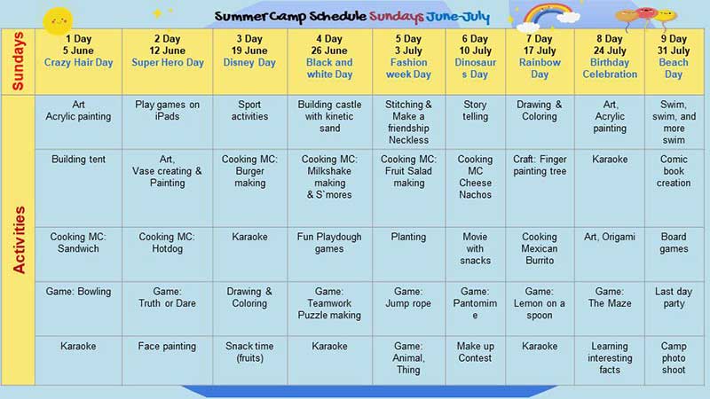 summer-camp-schedule