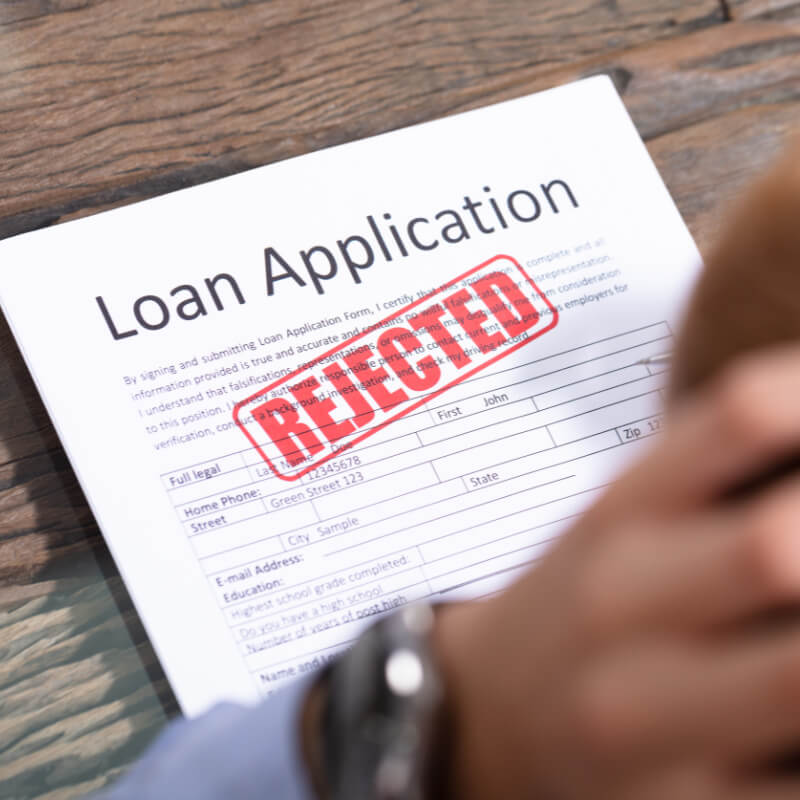 Loan application rejected