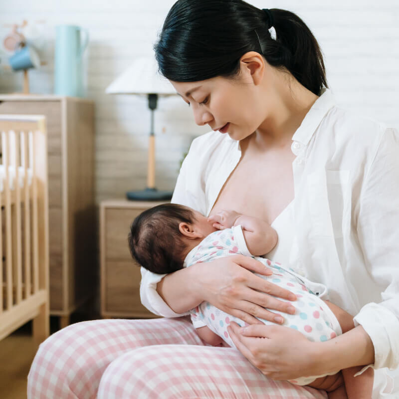 A mum breastfeeding