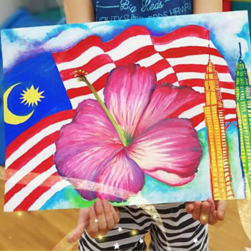A coloured picture of Malaysian Flag