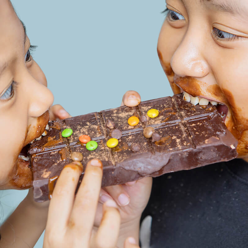 Kids eating chocolate could be obese
