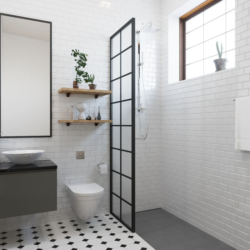 small bathroom ideas white tiles