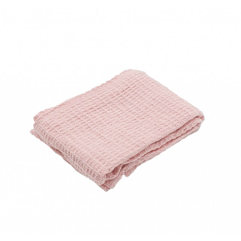 akarana-baby-waffle-weave-baby-toddler-blanket-100-cotton-pink