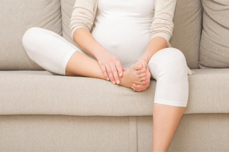 One of the many signs and symptoms of pregnancy is – feet start to grow