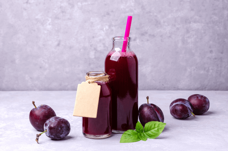 The sorbitol in the prune juice helps constipation.