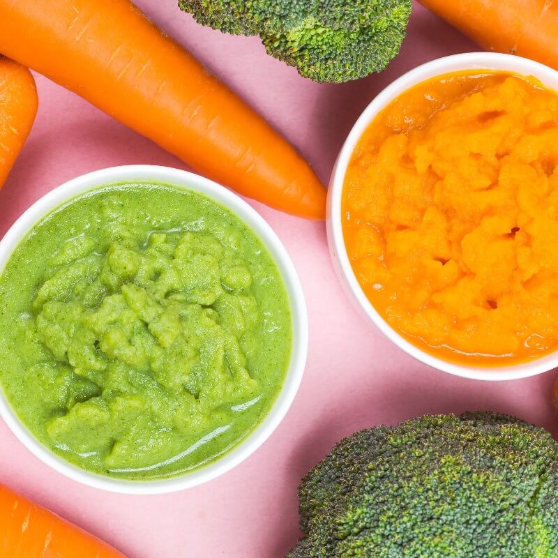 Broccoli and Carrot Puree