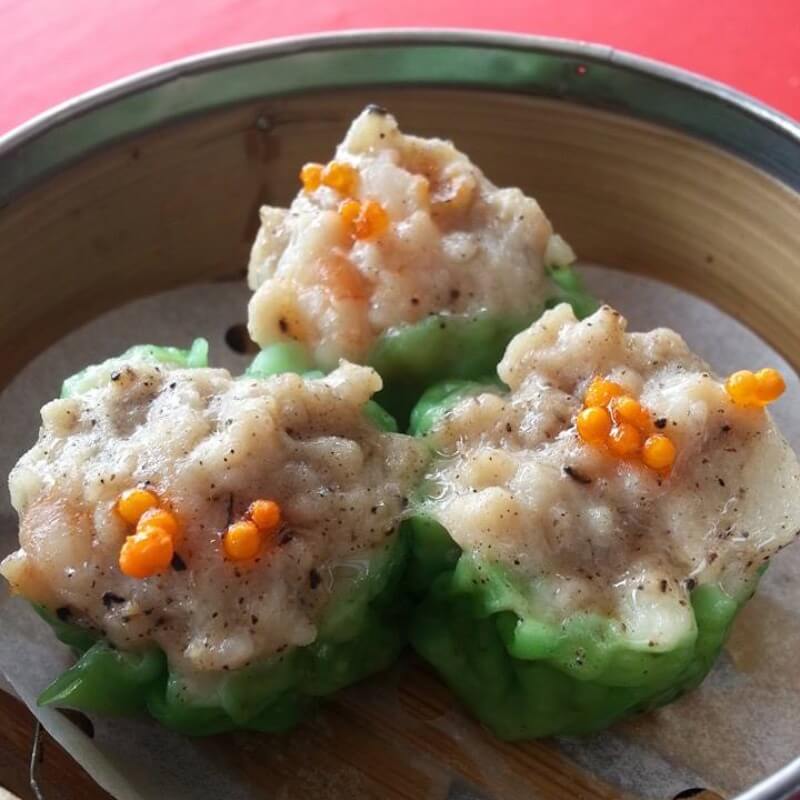 siu mai dumplings in steamer