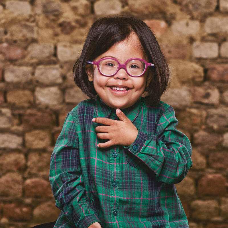 A girl with down syndrome