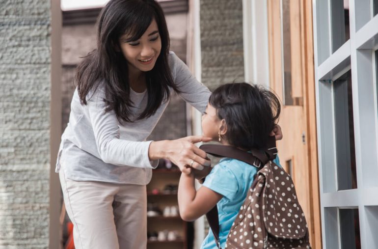 A girl going back-to-school