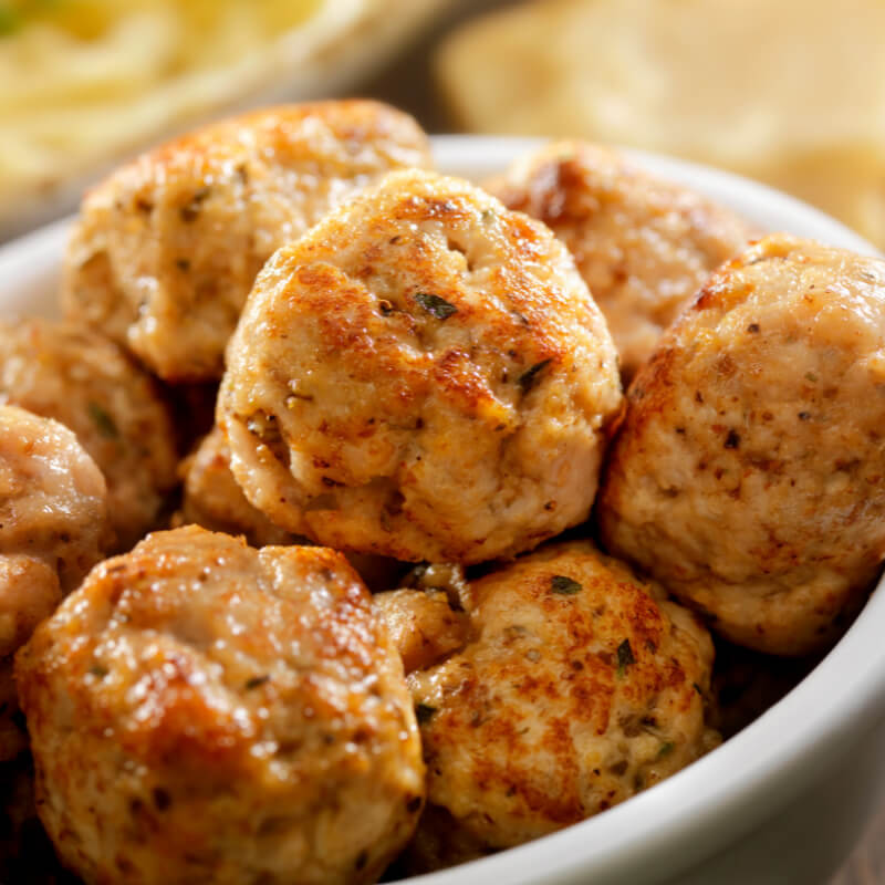 Hidden turkey meatballs for picky eaters