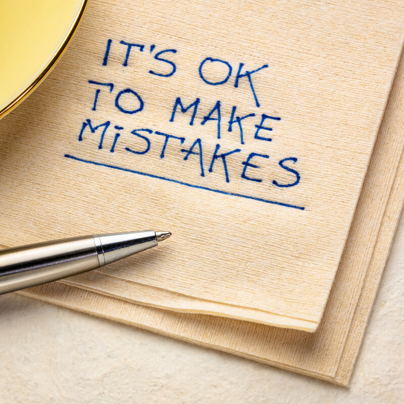 it's ok to make mistakes