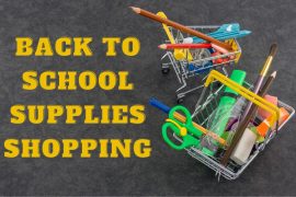Back to school supplies shopping