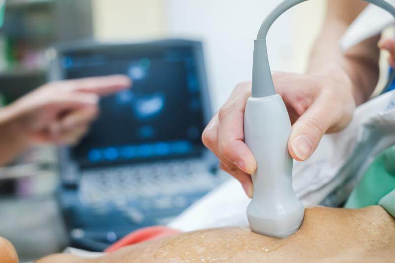 ultrasound held by doctor