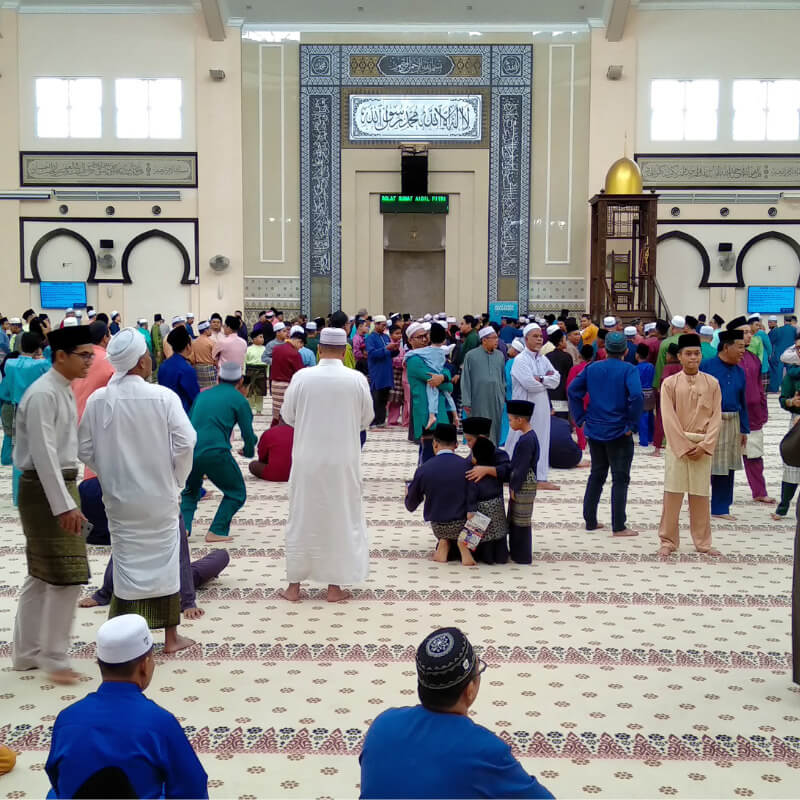 Raya prayer at the mosque