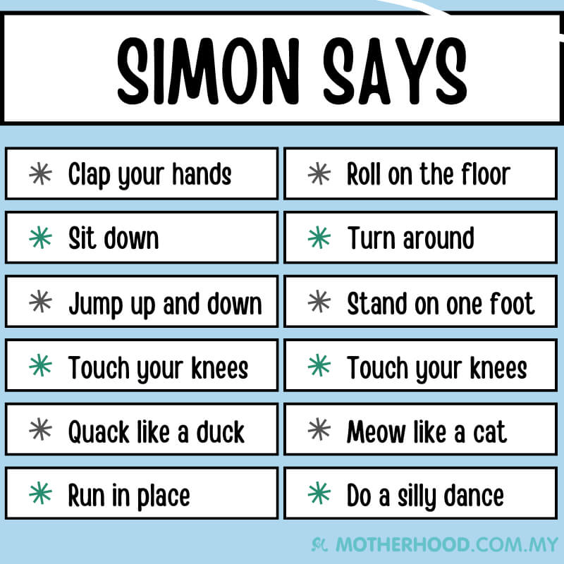 simon says ideas for sleepover