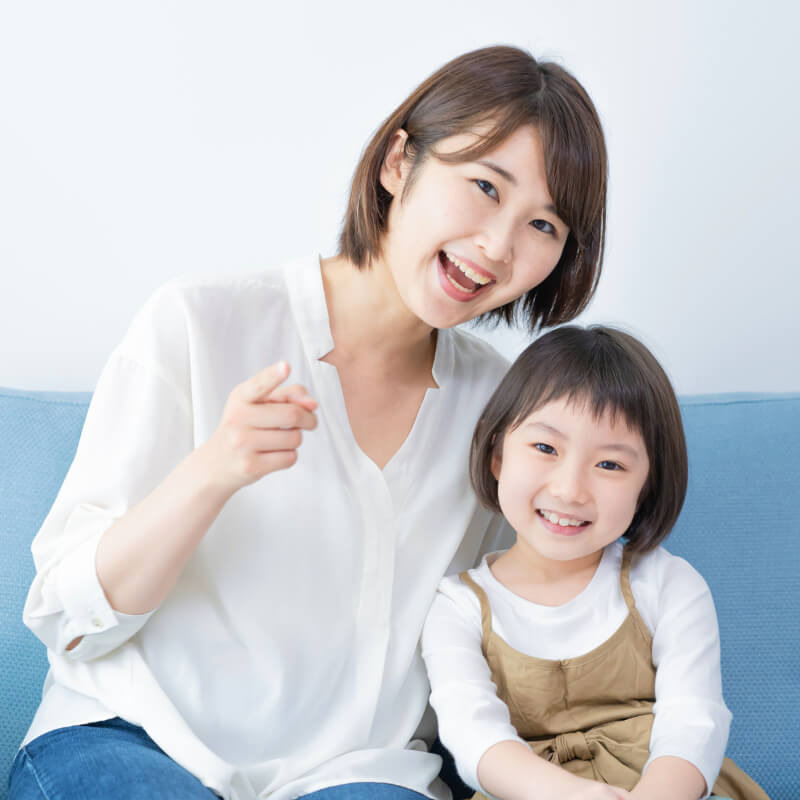 a mom happy with her daughter
