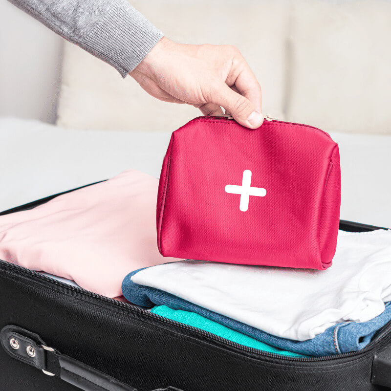 Prepare First Aid for Road Trip