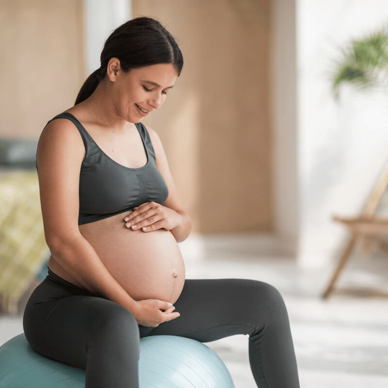 Pelvic Tilts Pregnancy Ball Exercises