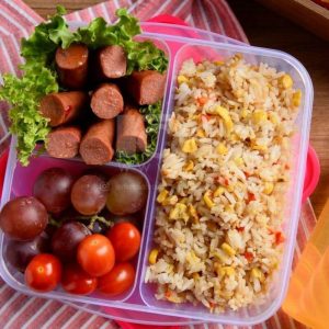 Eggs and Sausage Fried Rice