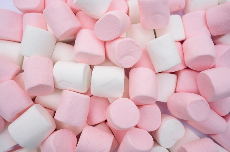 white-and-pink-marshmallows