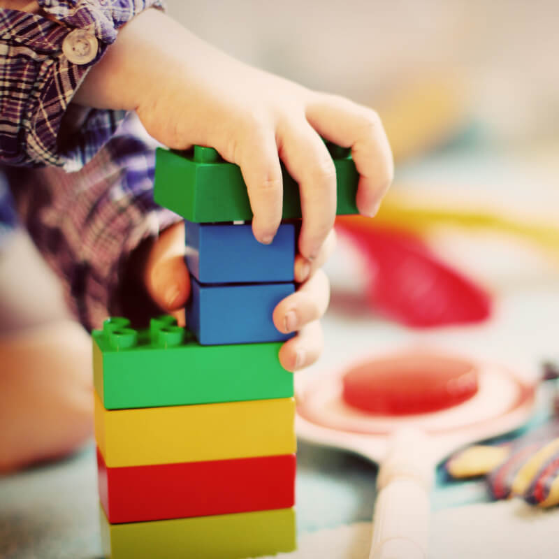 Building Blocks Tower for indoor activities for 3 years old