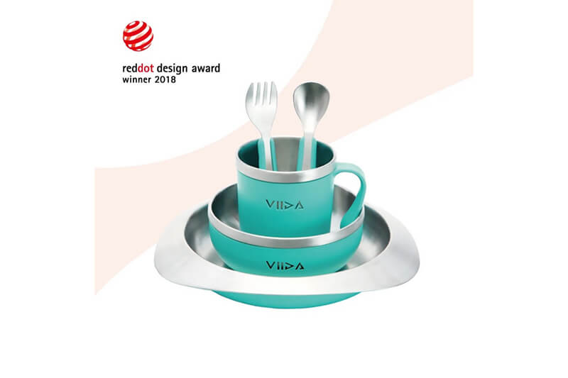 viida-soufflé-antibacterial-stainless-steel-kids-tableware-set-turquoise-green