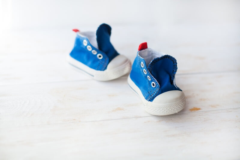 little blue baby shoes