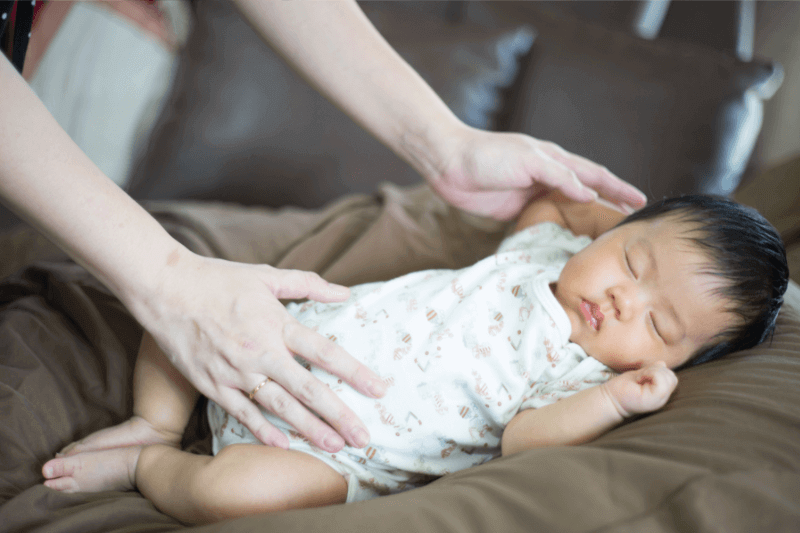 adjust baby sleeping position