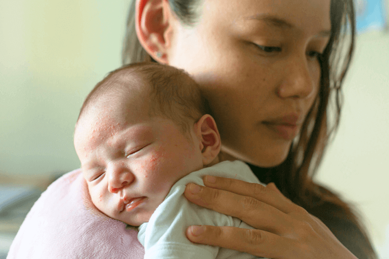 mother worried for baby