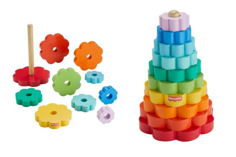 Toddler Wooden Ring Stack Toys 