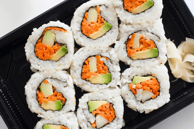 avocado and carrot rolls