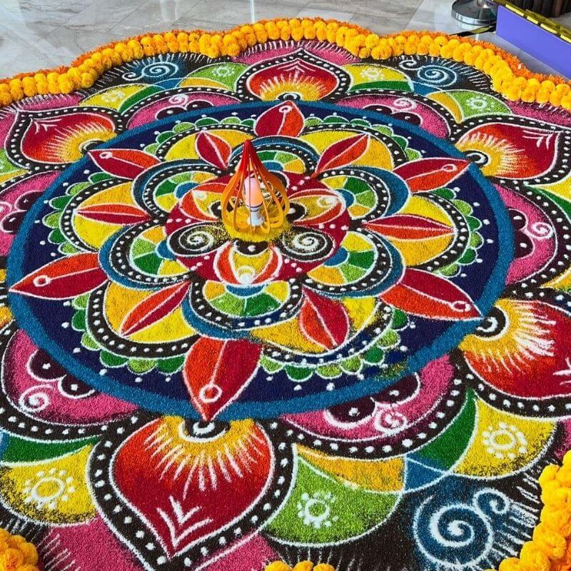 colourful deepavali decorations