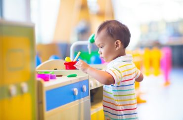 young toddler in preschool