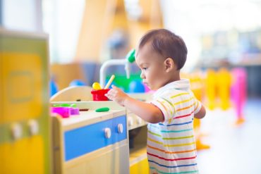 young toddler in preschool