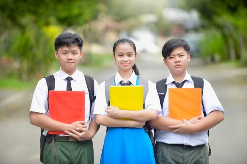 malaysian school children