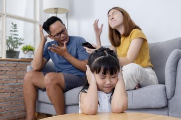 parents arguing in front of children