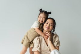 mother and daughter hugging