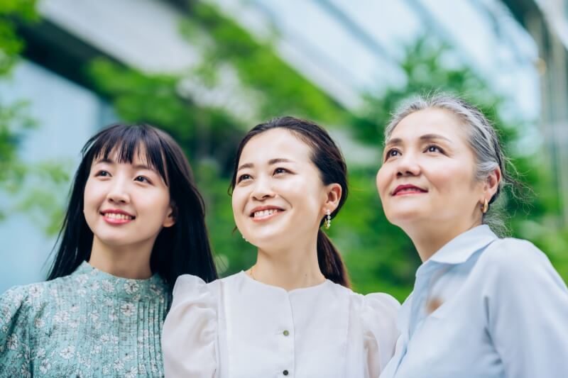 Three women of different generations