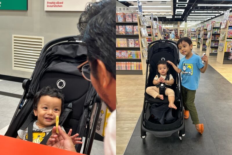 children on stroller