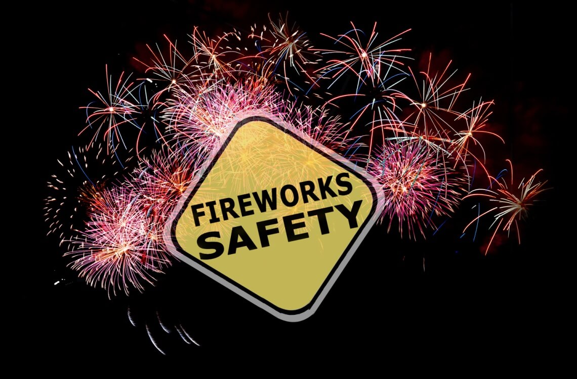 Fireworks Safety Reminder background