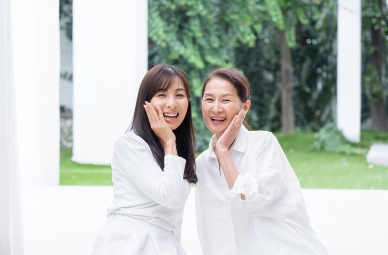 mother and daughter youthful