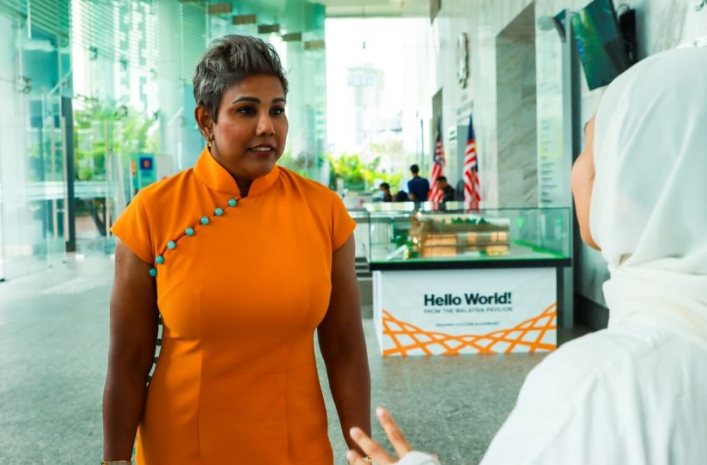 business woman at the ASEAN forum