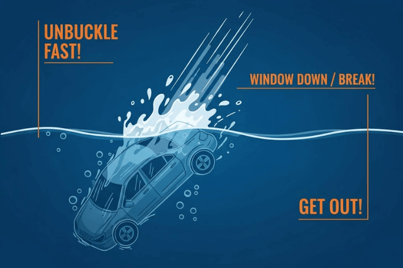sinking car guidelines for safety 