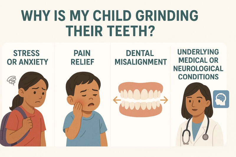 infographic on teeth grinding in children