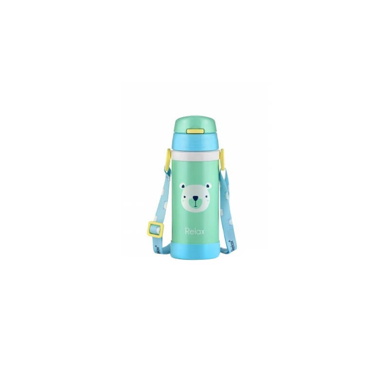 relax-360ml-188-stainless-steel-kids-thermal-flask-with-straw-green
